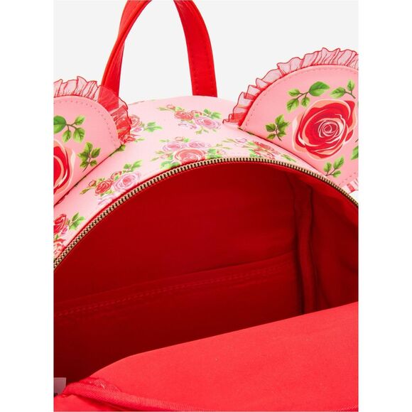 Loungefly Disney Minnie Mouse Pink & Red Roses Figural Mini Backpack main image 4